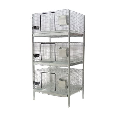 Kit of 3 Cages 30" X 24" X 13" With Stands