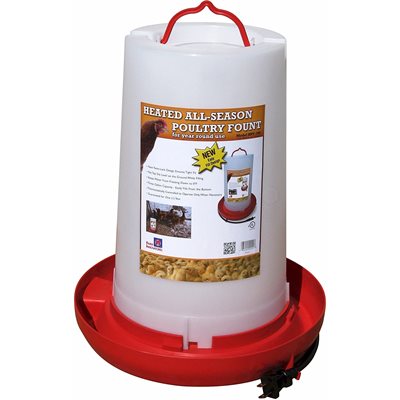 Heated poultry fountain 3 gallon