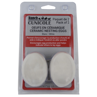 White ceramic eggs (Pack of 2)