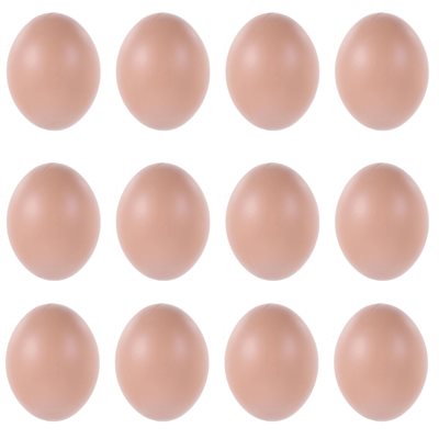 Brown plastic eggs (Pack of 12)